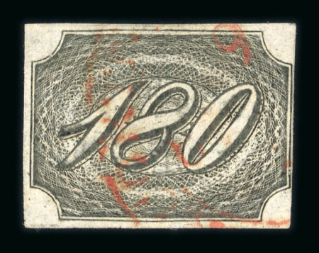 Stamp of Brazil » 1844-46 Slanting Figures Brazil 1844-46 Slanting Figures 180r fourmargins used