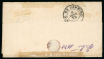 Stamp of Brazil » 1850-66 Upright Figures Brazil 1872 60r in mixed issue franking with Pedro 20r pair outer letter sheet