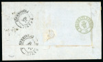 Stamp of Brazil » 1866-83 Dom Pedro » 1876 Roulette "Black Beard" Issue Brazil 1877-78 Dom Pedro Rouletted Black Beard 1877 entire P. De Jaragua to Portugal