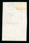 Stamp of Great Britain » 1855-1900 Surface Printed » 1873-80 Large Coloured Corner Letters 1873-80 Spray 1s green "abnormal" pl. 14 TA lower left corner marginal imprimatur with part inscription