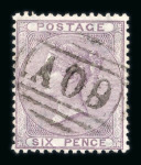 Stamp of St. Kitts-Nevis » Nevis 1858-60 GB 6d lilac with neat "A09" cancel