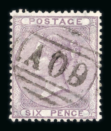 Stamp of St. Kitts-Nevis » Nevis 1858-60 GB 6d lilac with neat "A09" cancel