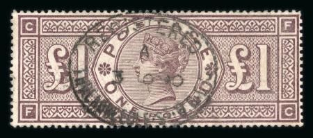 Stamp of Great Britain » 1855-1900 Surface Printed » 1883-84 & 1888 High Values 1884 Crowns £1 brown-lilac FC good to fine used
