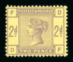 Stamp of Great Britain » 1855-1900 Surface Printed » 1883-84 Lilac & Green Issue 1883 Colour Trial 2d in purple on yellow on unwatermarked paper