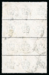 Stamp of Great Britain » King Edward VII » 1902-10 De La Rue Issues 1902-10 De La Rue £1 dull blue-green in vertical strip of 4 used