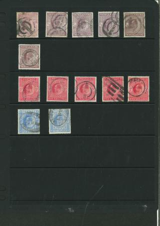 Stamp of Great Britain » Collections 1902-13 group of used high values on Hagner