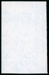 Stamp of Great Britain » 1855-1900 Surface Printed » 1867-83 High Values 1860 Inland Revenue marginal block comprising six impressions of the Anchor watermark on blued paper