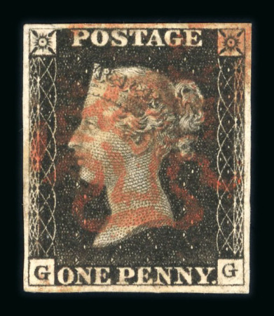 Stamp of Great Britain » 1840 1d Black and 1d Red plates 1a to 11 1840 1d black pl. 1b GG used 