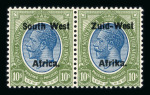 Stamp of South West Africa 1923 Setting II 5s, 10s and £1 in mint pairs