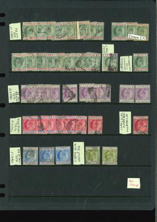 Stamp of Cyprus 1902-10 used accumulation of over 500 low values on Hagners