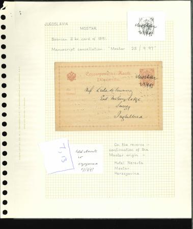 Stamp of Bosnia and Herzegovina 1886-1919 collection of 22 items on pages
