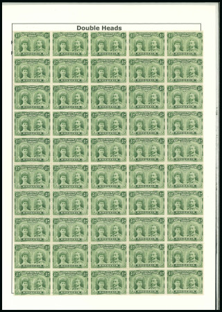 Stamp of Rhodesia 1910-13 1/2d dull blue-green perforation 14 in mint block of fifty