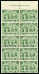 Stamp of Rhodesia 1910-13 1/2d dull blue-green perforation 14 pl. II in block of sixty