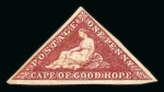 Stamp of South Africa » Cape of Good Hope 1863-64 D.L.R. 1d group of four 3 margin mint examples 