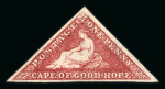Stamp of South Africa » Cape of Good Hope 1863-64 D.L.R. 1d group of four 3 margin mint examples 