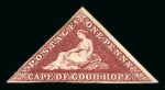 Stamp of South Africa » Cape of Good Hope 1863-64 D.L.R. 1d deep brown-red with watermark sideways mint