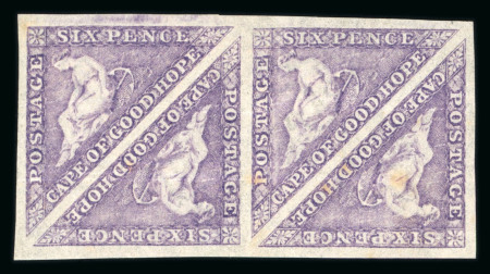 Stamp of South Africa » Cape of Good Hope 1863-64 D.L.R. 6d bright mauve in mint block of six