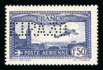 Stamp of France » Poste Aérienne 1930, 1f50 outremer surchargé EIPA 30 Y&T n° 6C, deux