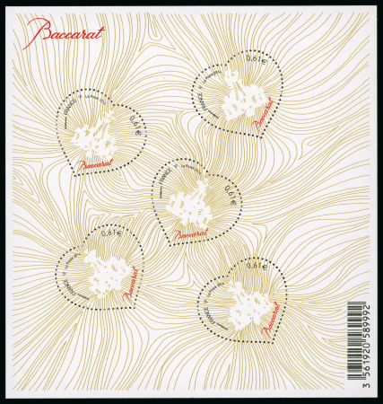 Stamp of France » Variétés et curiosités 2014, bloc-feuillet Saint-Valentin coeur de Baccarat