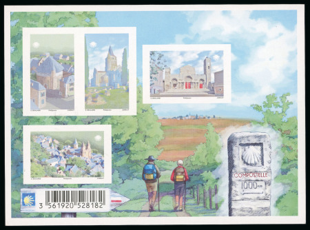 Stamp of France » Variétés et curiosités 2013, feuillet Compostelle Y&T n° F4725 non dentelé