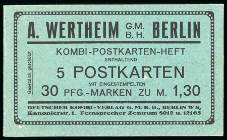 Stamp of Germany » German Empire Germany 1922 booklet with five colour illustreted stationery cars