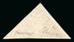 Stamp of South Africa » Cape of Good Hope 1861 Woodblock 1d vermilion used with crisp barred triangular obliterator