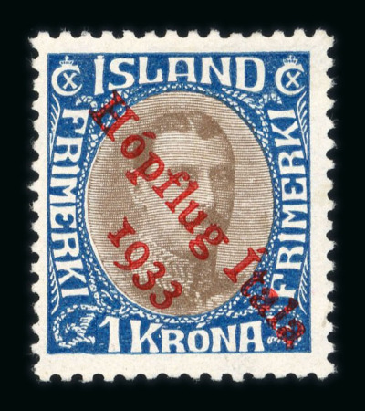 Stamp of Iceland 1933, post air "Hopflug Italia" Michel n° 172-174 mint