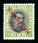 Stamp of Iceland 1933, post air "Hopflug Italia" Michel n° 172-174 mint