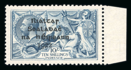 Stamp of Ireland » 1922 (Feb) Dollard Overprints (T1-T14) 2s6d to 10s set of three, mint, well-centred, all showing sheet margins, fresh and very fine (Hib. €300)