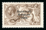 Stamp of Ireland » 1927-28 Wide Date Overprints (T72-T74) 2s6d chocolate, mint single showing "missing accent" variety, fresh, fine and scarce (Hib. €450)