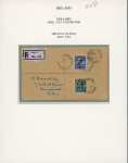 Stamp of Ireland » 1922 (Feb) Dollard Overprints (T1-T14) 2 1/2d blue, 4d grey-green and 9d agate, showing red and carmine ovpts, 2 1/2d blue mint marginal block of fifteen, plus 2 1/2d blue and 4d grey-green, tied on registered cover by BALLSBRIDGE D.O./1.AP.22 first day cance