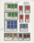 Stamp of Ireland » 1922 (Feb) Dollard Overprints (T1-T14) 1/2d to 10d attractive assembly of control in singles, pairs, strips and blocks of four, six, eighteen or twenty-four, all neatly mounted on four exhibition pages, fresh, very fine and interesting group (Hib. T1-T11, €70