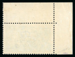 Stamp of Ireland » 1922 (Feb) Dollard Overprints (T1-T14) 10s dull grey-blue, mint nh top left corner sheet marginal single, showing the "Major Re-entry" from position R1/1, hinge on margin only, fresh, very fine and scarce in this quality (Hib.T14a, €450+), cert. APS (1996)