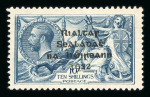 Stamp of Ireland » 1922 (Jul-Nov) Thom Overprints (T25-T41) 2s6d grey brown, 5s pale rose red and 10s dull grey-blue, mint set of singles, very fine and a scarce set of the elusive Thom overprints (Hib.T39-T41, €2'250)