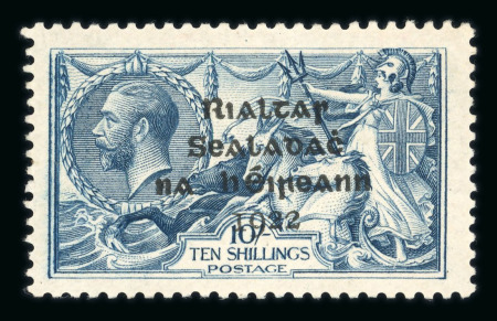 Stamp of Ireland » 1922 (Jul-Nov) Thom Overprints (T25-T41) 2s6d grey brown, 5s pale rose red and 10s dull grey-blue, mint set of singles, very fine and a scarce set of the elusive Thom overprints (Hib.T39-T41, €2'250)