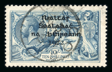Stamp of Ireland » 1922 (Jul-Nov) Thom Overprints (T25-T41) 2s6d grey brown, 5s pale rose red, and 10s dull grey-blue,