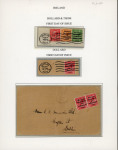 Stamp of Ireland » 1922 (Feb) Dollard Overprints (T1-T14) 1d scarlet, horizontal pair, on cover from Cork to Dublin, tied by wavy line cancel with CORK/17.FE.1922 first day cds alongside, plus two fragments franked 1d scarlet, and 1/2d, 1d and Thom 2d all tied similar wavy line