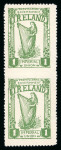 Stamp of Ireland » Forerunners (L1-L45) 1912 Imperial Union 1d emerald green, single and vertical imperf. between pair, plus 1d dull orange, a fine group (4) (Hib.L20, L20a, L22, €520)