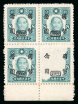 Stamp of China » Chinese Empire (1878-1949) » 1945-48 Post War Inflation Period China 1946-48 $20 on 8c  surcharge error on part printed stamp