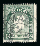 Stamp of Ireland » Definitives 1933-35 2d pearl-green, perf. 15 x imperf., used with large part cds, a fine example of the rare experimental coil, cert. BPA (1987) (Hib. D4cii, €2'800)
