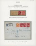 Stamp of Ireland » Political & Transitional Periods » The Consequences of Transition - February 17, 1922 to March 31, 1922 1922 Dollard 1/2d green on GB 1d red postal card, tied by PHIBSBOROUGH D.O./22.FE.22 cds, plus registered cover from Limerick franked Dollard 1d scarlet (3) and GB 2d orange all tied LIMERICK/29.MR.22, also two fragments