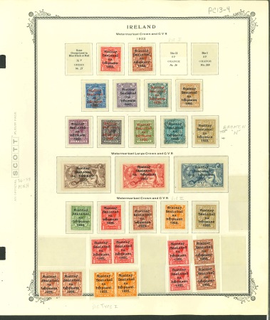 Stamp of Ireland » Collections 1922–2000 – Scott Speciality Album – Exceptional Mint Collection. A highly attractive and meticulously presented mint collection on hingeless album pages. Particularly strong in the Overprint period, with nearly all key
