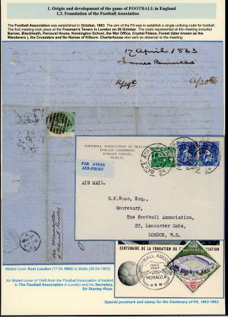 Stamp of Thematics Football: The development of the game in England until 1966 World Cup