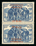 Stamp of Colonies françaises » Cameroun 1940, 1f75 bleu surchargé Cameroun Français 27/8/40