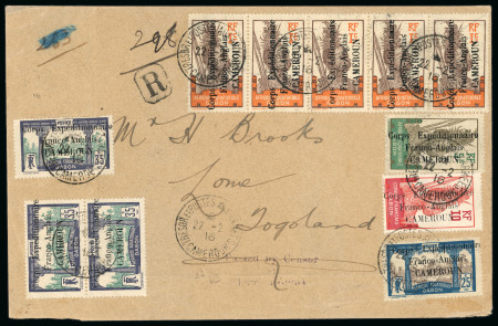 Stamp of Colonies françaises » Cameroun 1918, très belle lettre recommandée pour Lomé au Togo affranchie