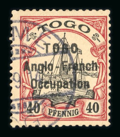Stamp of Colonies françaises » Togo 1915, type Hohenzollern 40pf carmin et noir Y&T n°