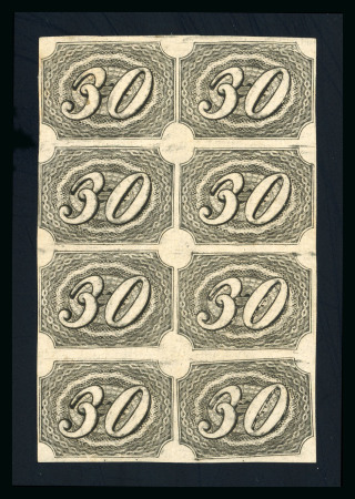 Stamp of Brazil » 1844-46 Slanting Figures Brazil 1844 Inclinados 30r block of 8 unused