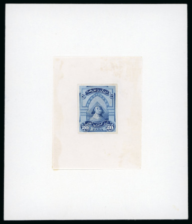 Stamp of Egypt » 1867-69 Penasson » Essays 1867 Essay of the National Banknote Co., New York: 20pa blue On India paper, mounted on card, very fine and scarce