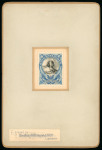 Stamp of Egypt » 1888-1906 New Currency 1906 Essay of Bradbury Wilkinson & Co. Ltd.: 5m turquoise and black, Sphinx and Pyramid on presentation cards with vignette pasted at the bottom, Engraved by Bradbury Wilkinson & Co. Ltd, London, plus date hs on reverse 