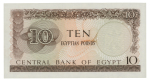 Egypt 1, 5, 10 pounds 1961-1967, three uncirculated banknotes.